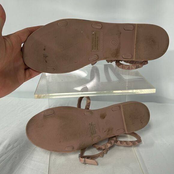 STEVE MADDEN SPIKE STUD ALL RUBBER WRAP STRAP FLATS FTL-09-264 - Picture 4 of 4